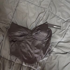 Fashion Nova Pretty Nights Satin Corset Top - fits like a Medium